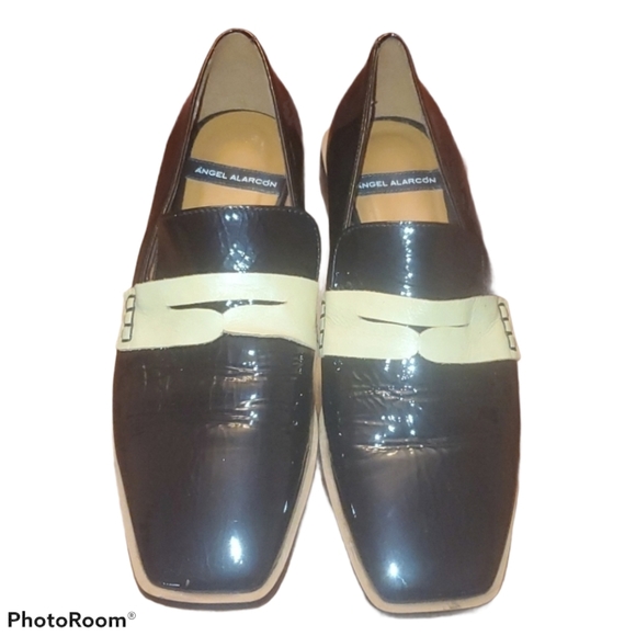 Angel Alarcon Black and Yellow Leather Loafers - Picture 2 of 9